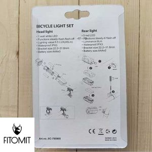 چراغ bicycle light set | چراغ جلو و عقب | چراغ دوچرخه | لوازم دوچرخه | تجهیزات دوچرخه | چراغ |