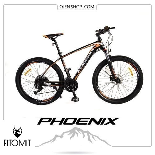 دوچرخه phoenix فونیکس ۲۶ اینچ ، ۲۱ دنده لوازم شیمانو اصلی مدل phoenix zk400 رنگ مشکی نارنجی