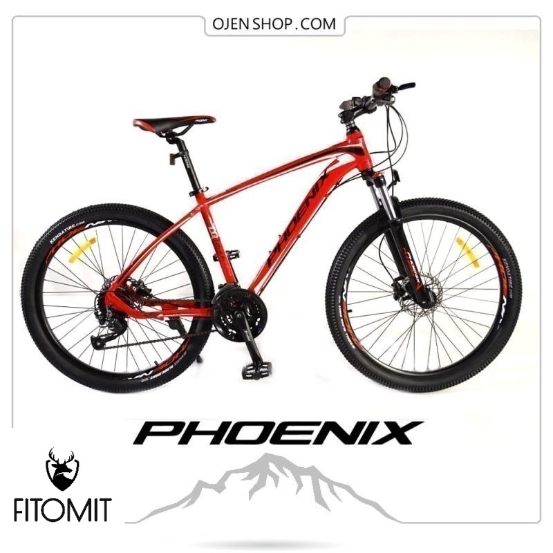 دوچرخه phoenix فونیکس ۲۶ اینچ ، ۲۱ دنده لوازم شیمانو اصلی مدل phoenix zk400 رنگ قرمز