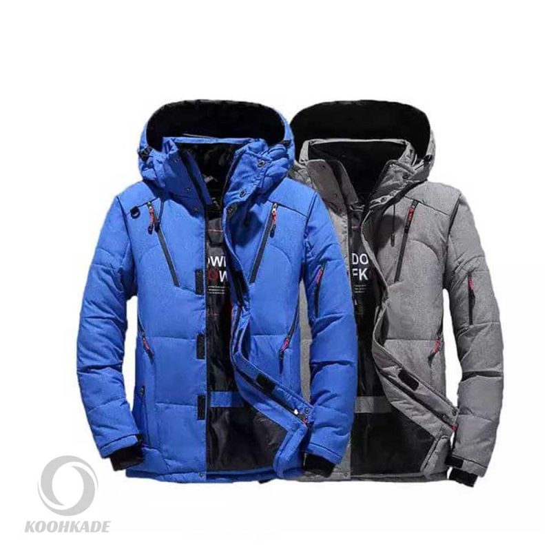 کاپشن پر سنگین NORTH FACE ابی و طوسی