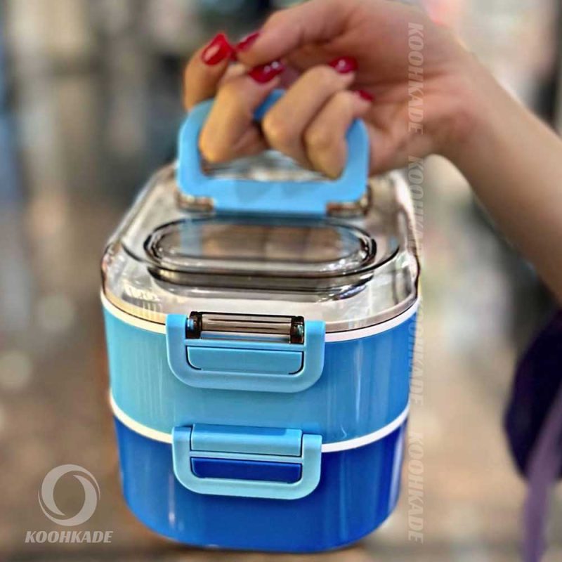 ظرف غذا دوطبقه lunchbox750ml