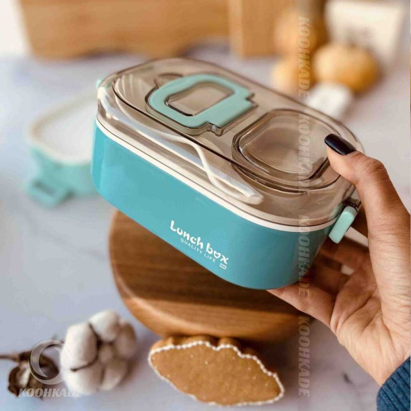 ظرف غذا دوطبقه lunchbox750ml