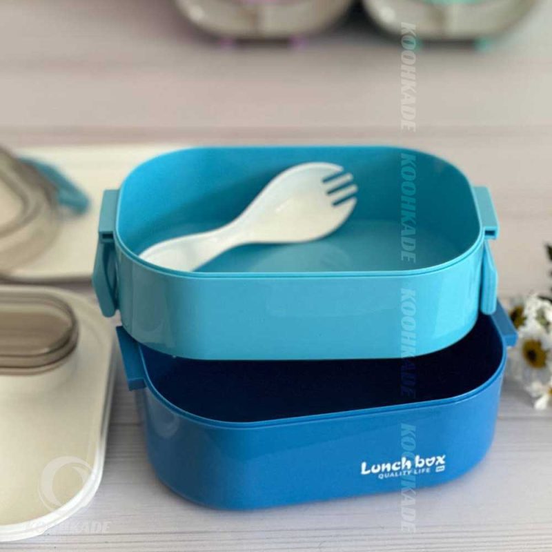 ظرف غذا دوطبقه lunchbox750ml