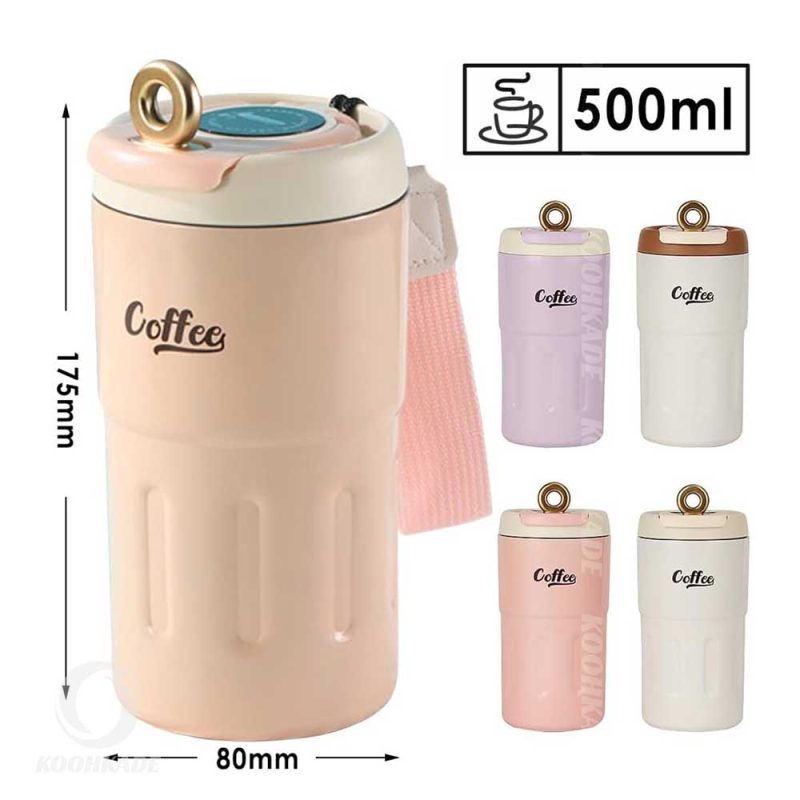 تراول ماگ دماسنج دار COFFEE CUP 500ML | تراول ماگ کمپینگ | ماگ کوهنوردی |ماگ طبیعتگردی |خرید تراول ماگ | قیمت تراول ماگ | تراول ماگ ارزان | ماگ کوهکده