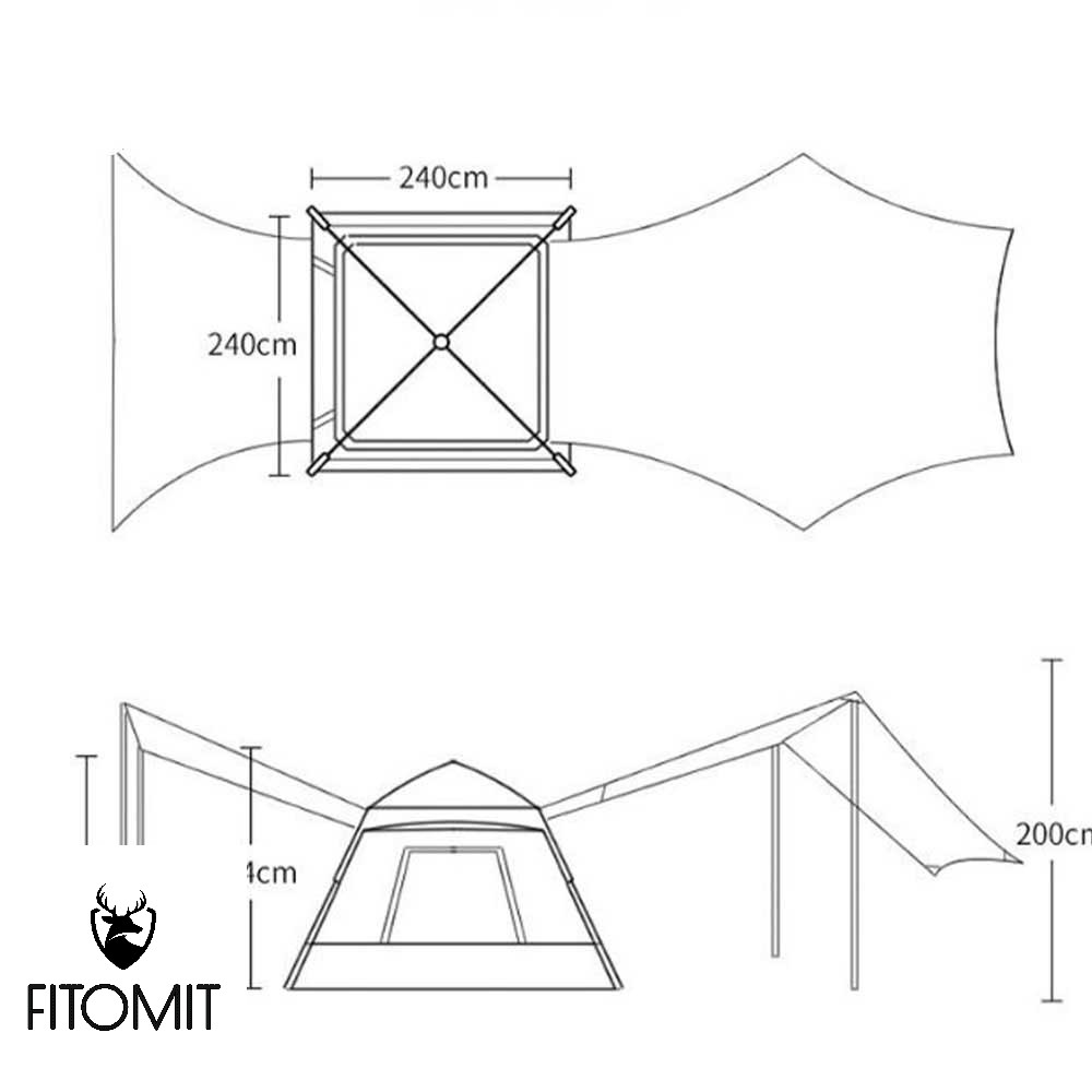 چادر اتوماتیک CS2030 BLACK DEER - Image 6