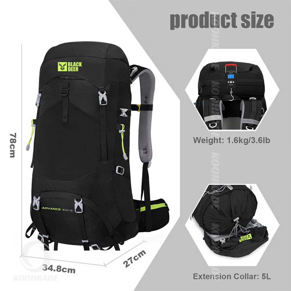 کوله پشتی بلک دیر 60+5 blackdeer - Image 10