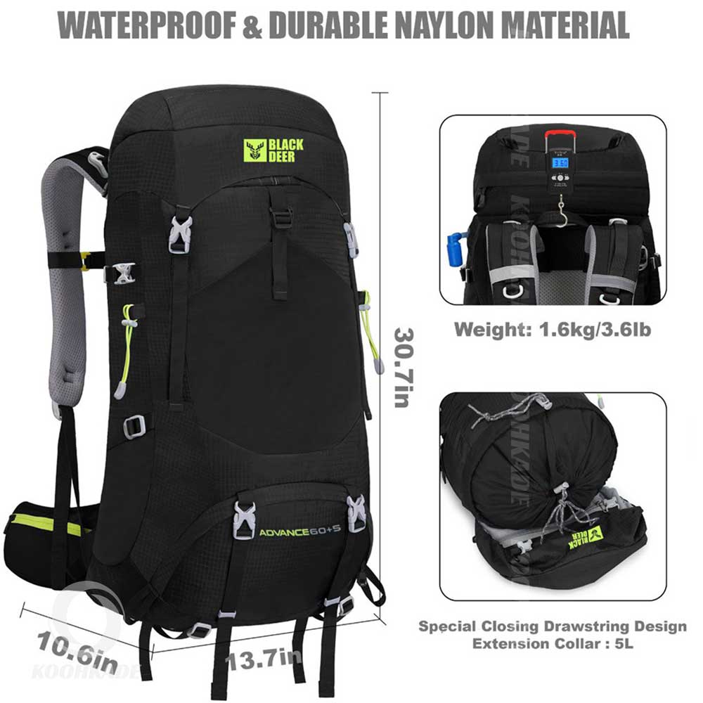 کوله پشتی بلک دیر 60+5 blackdeer - Image 8