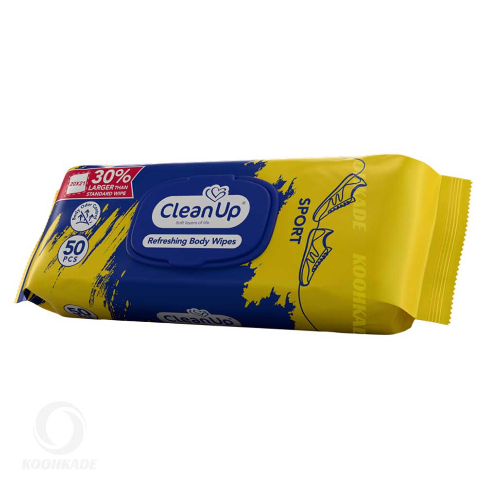 دستمال مرطوب 50 عددی SPORT CLEAN UP - Image 5