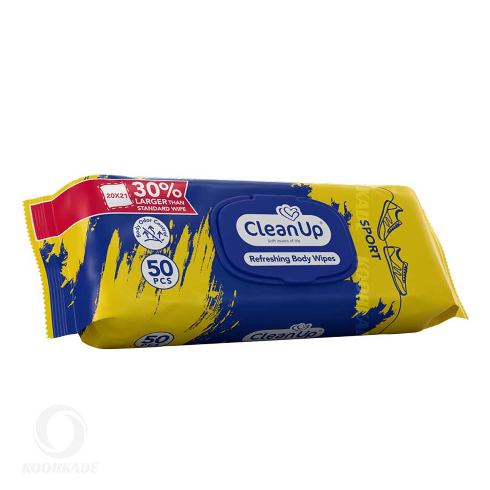 دستمال مرطوب 50 عددی SPORT CLEAN UP - Image 4