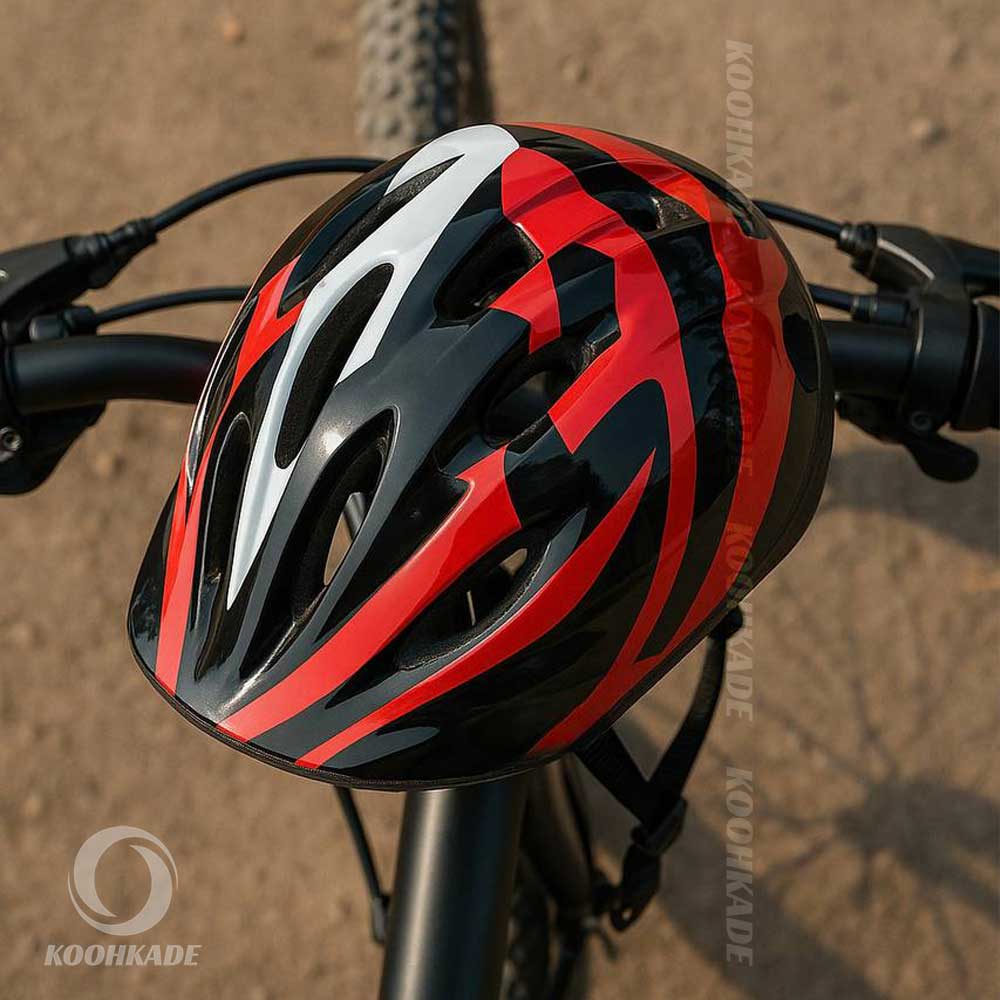 کلاه دوچرخه OVERLOAD مدل بچگانه 13| خرید کلاه دوچرخه بچه گانه | کلاه دوچرخه اورلورد طرح رنگارنگ | کلاه قناری دوچرخه سواری | کوهکده