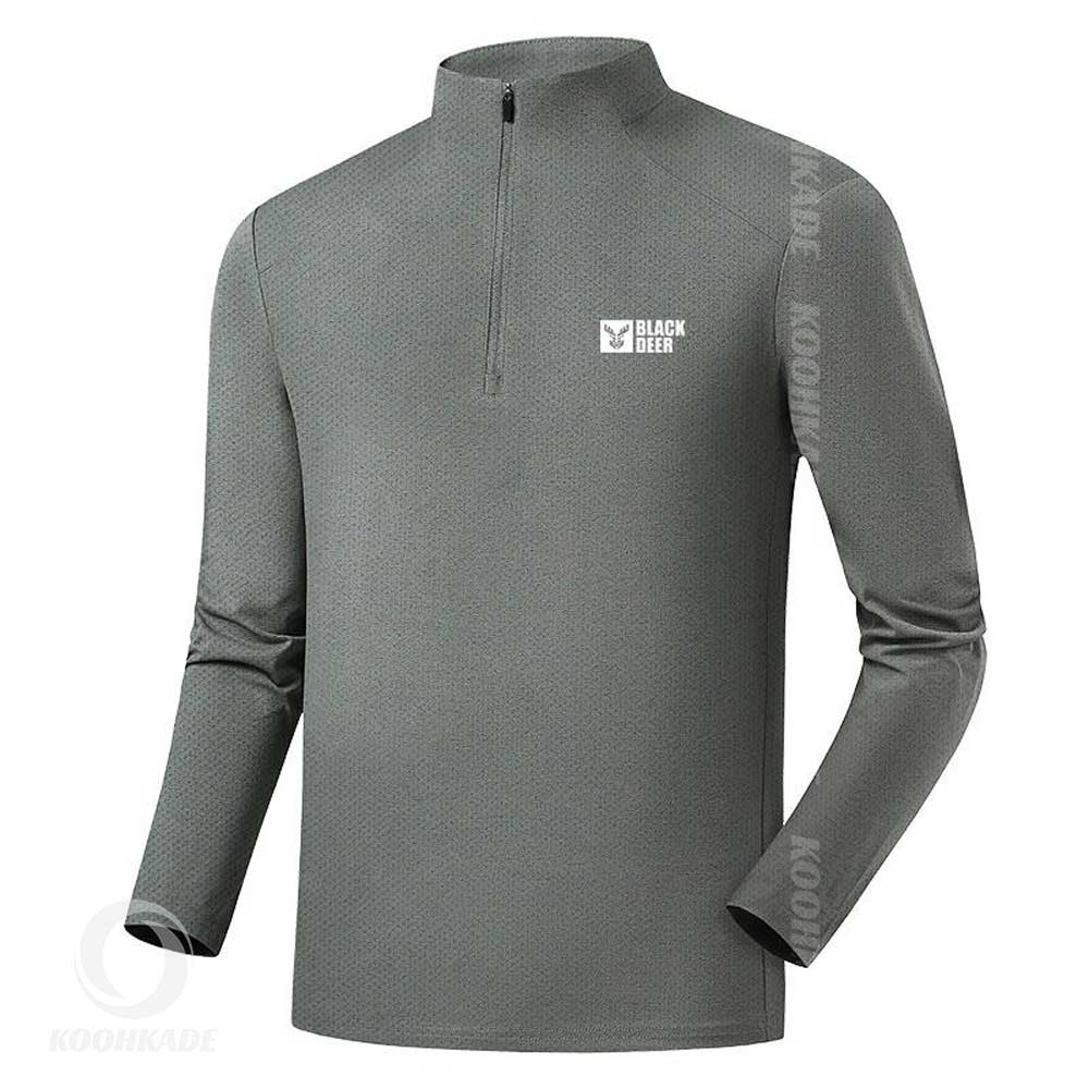تیشرت نیم زیپ مردانه BLACK DEER V5|تیشرت نیم زیپ تابستانه