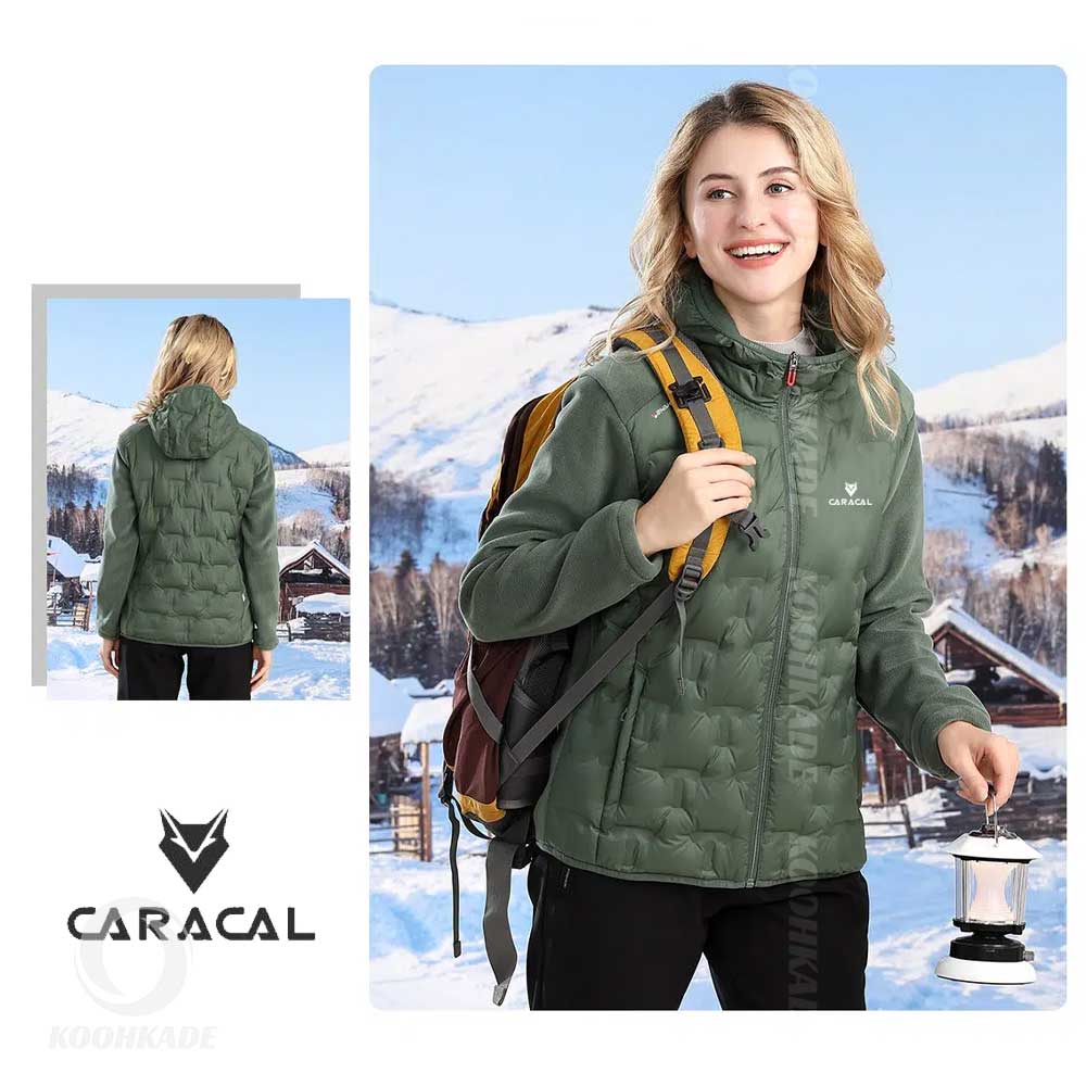 کاپشن پر سبک زنانه کاراکال C3115B|خرید کاپشن caracal مناسب کمپینگ |قیمت کاپشن کاراکال زنانه |خرید کاپشن زنانه به صورت اقساطی