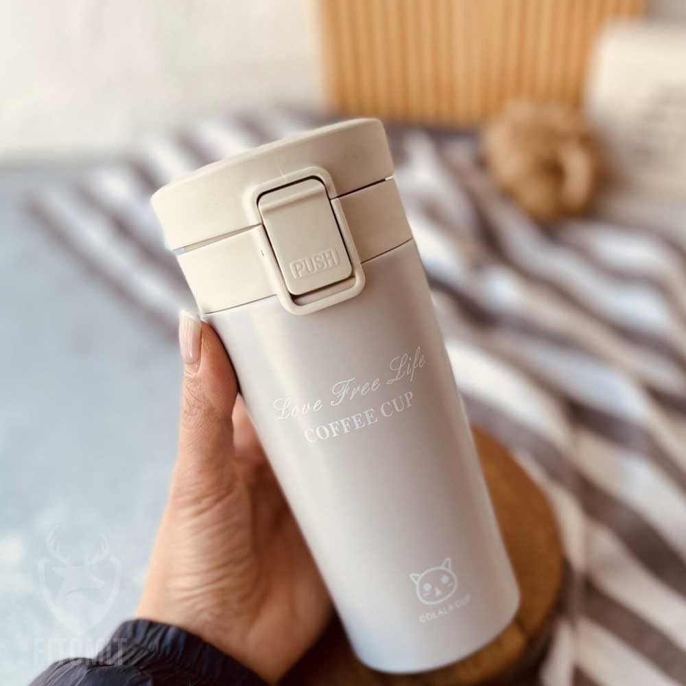 تراول ماگ قفل دار CAT 350 ML| خرید تراول ماگ 300 میل | قیمت تراول ماگ چایی خوری | تراول ماگ استیل 300 میلی | قیمت تراول ماگ | فلاسک استیل | کوهکده