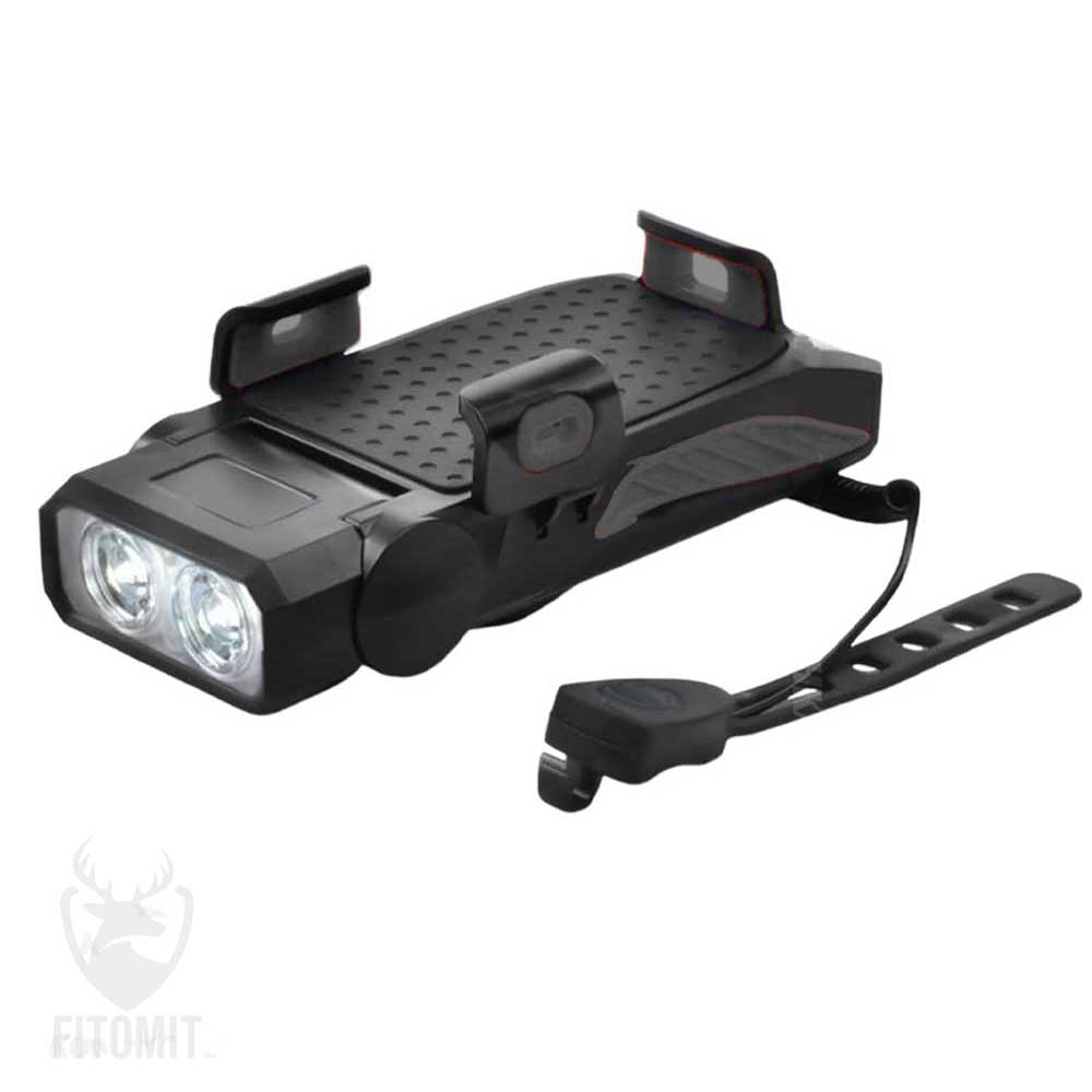 چراغ دوچرخه و نگهدارنده موبایل 4 کاره LY25| چراغ دوچرخه ۴ در ۱ |چراغ دوچرخه با نگهدارنده موبایل |چراغ دوچرخه شارژی |چراغ دوچرخه با بوق